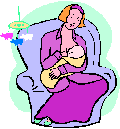 woman breastfeeding child